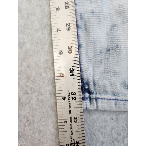 This is mine skinny Acid Washed denim 80s 90s jeans‎ SZ 9 Inseam 32.5" waist 32" - Picture 4 of 11